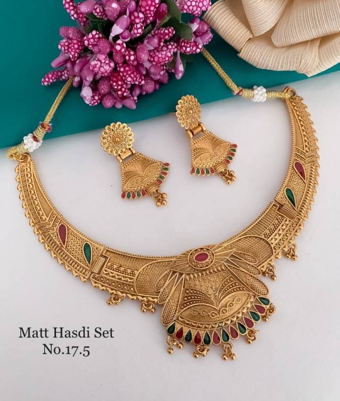 Stylish Jewellery Designer Matte Set Catalog
